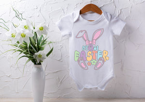 My 1st first Easter kids baby vest, bodysuit - bunny rabbit ears and feet design