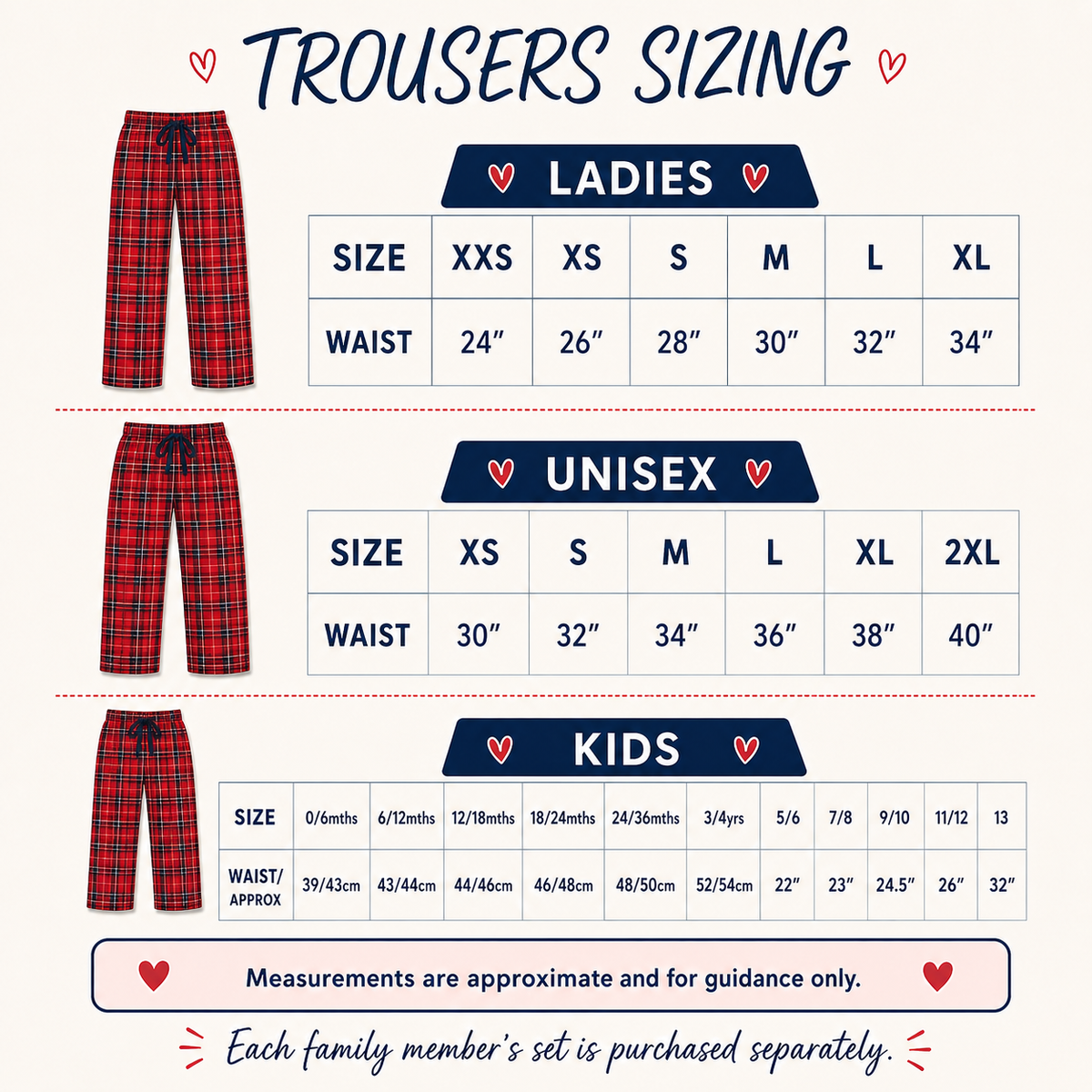 Personalised Family Christmas Pyjamas – Christmas Crew Tartan PJs