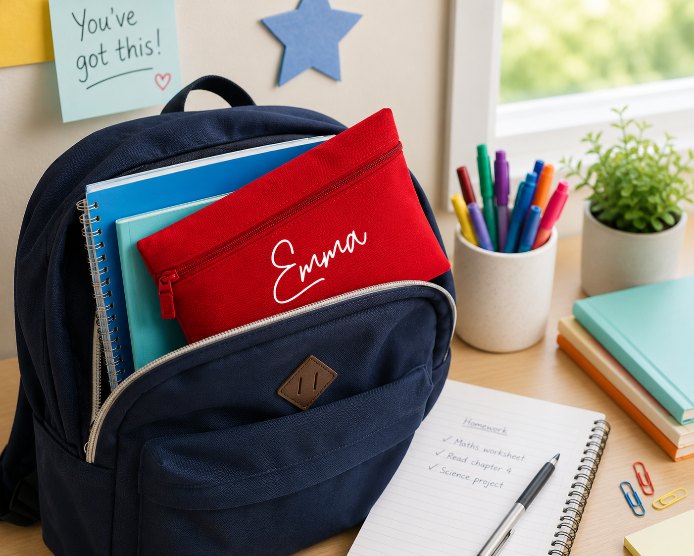 Personalised Pencil Case for Kids, Custom Name School Stationery Pouch, Back to School Gift
