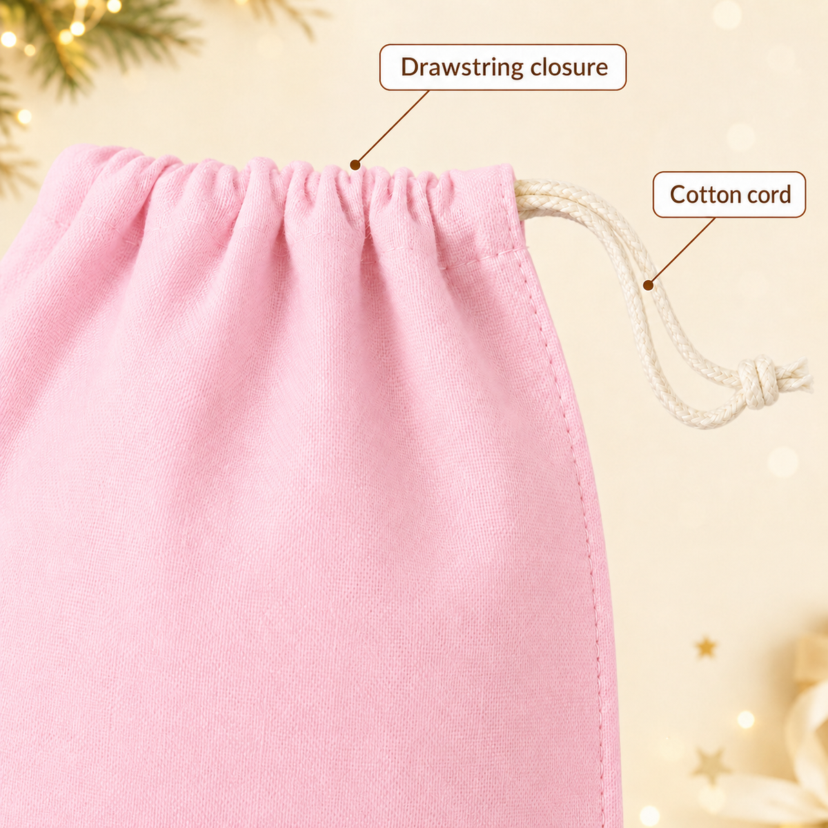Personalised Pink Unicorn Santa Sack, XL 49 × 75cm Christmas Gift Bag