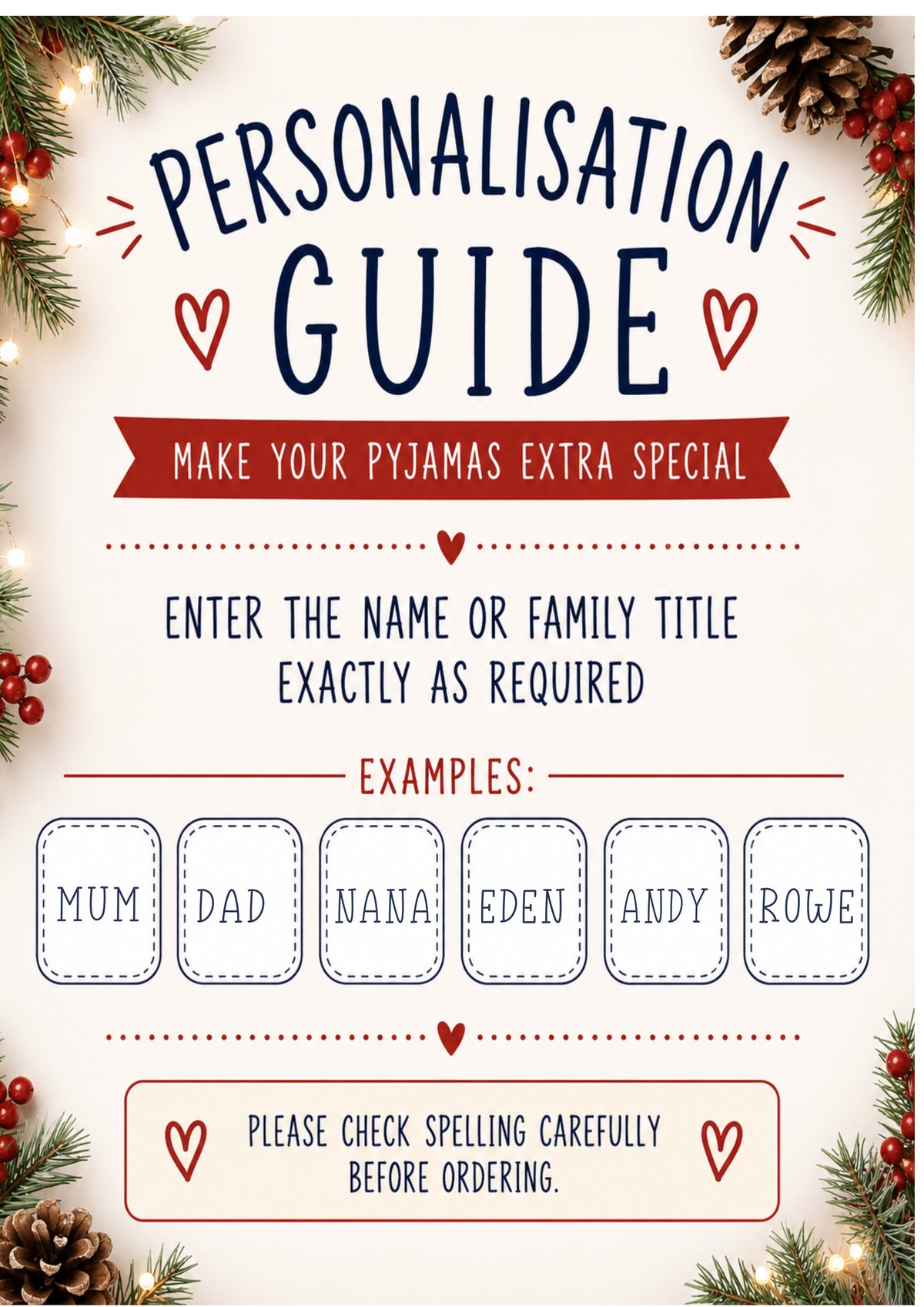 Personalised Family Christmas Pyjamas – Christmas Crew Tartan PJs