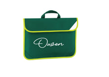 Load image into Gallery viewer, Personalised signature style your name / initials book bag / homework bag - 6 colours