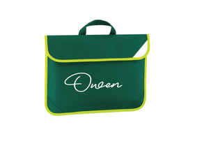 Personalised signature style your name / initials book bag / homework bag - 6 colours