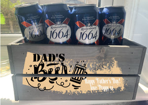 Personalised Dad's Beer crate - Father's Day