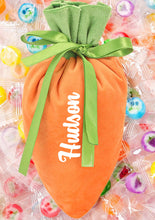 Load image into Gallery viewer, PERSONALISED:  Easter treats bag - carrot design - your kids name