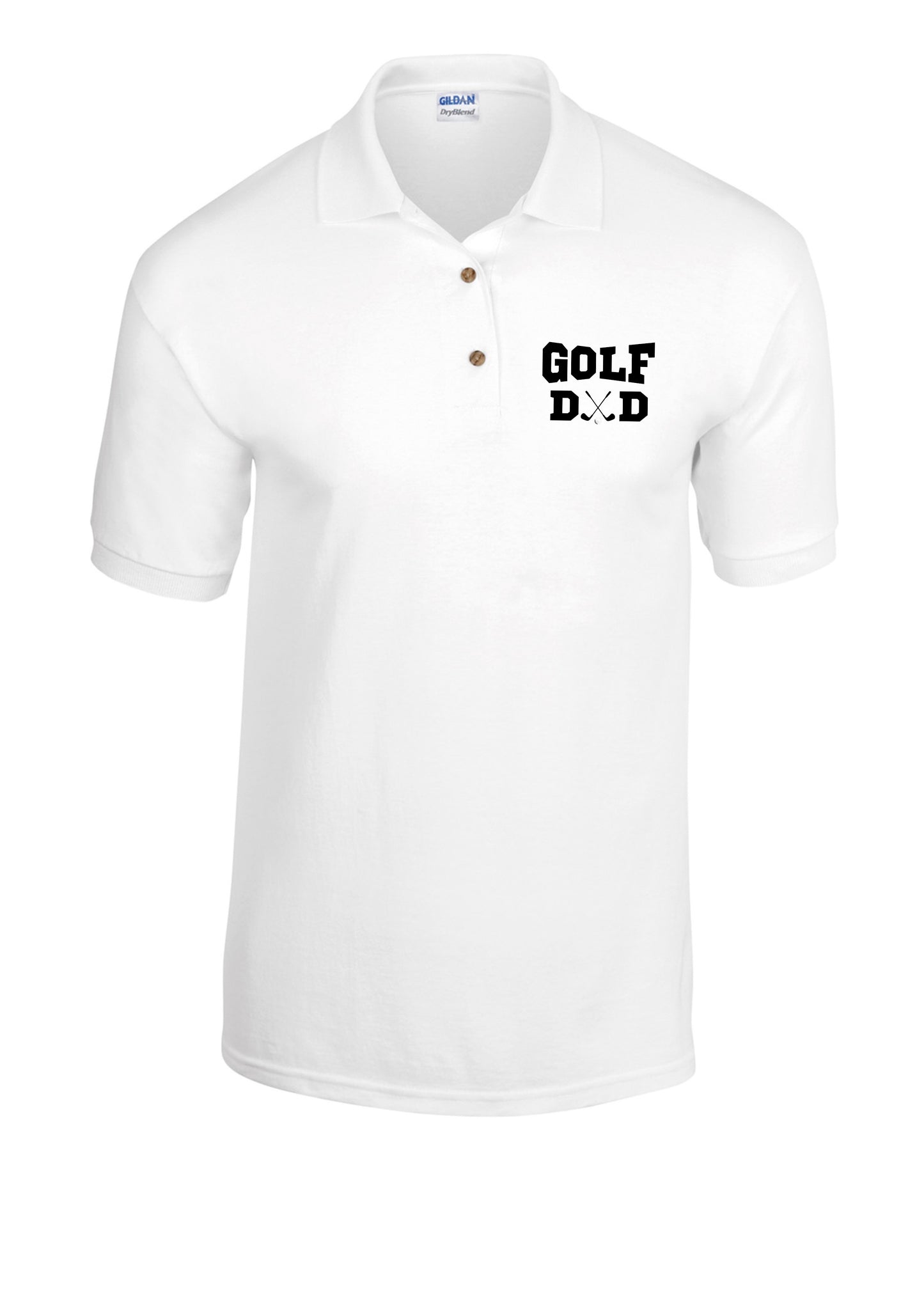 Golf Dad print polo shirt