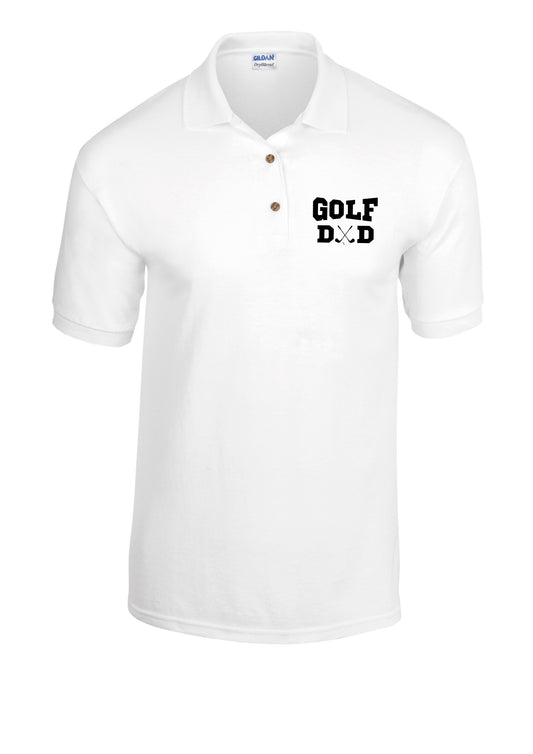 Golf Dad print polo shirt