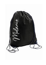 Load image into Gallery viewer, Personalised signature style drawstring gym bag - 8 colours