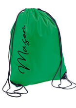 Load image into Gallery viewer, Personalised signature style drawstring gym bag - 8 colours