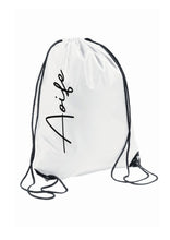 Load image into Gallery viewer, Personalised signature style drawstring gym bag - 8 colours