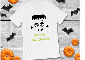 Halloween twinning print kids t-shirt - Mummy's little Monster - Frankenstein