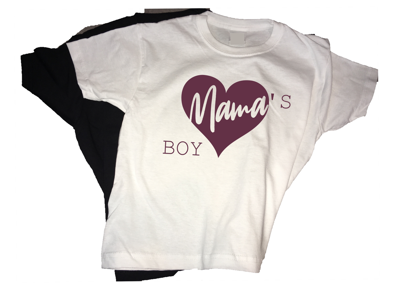 Mama's Boy maroon heart print t-shirt