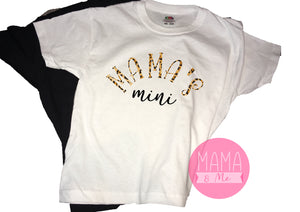 Mama's Mini leopard print kids t-shirt - white