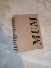 Load image into Gallery viewer, Personalised Mum / Gran / Nanny notebook - glitter kids names