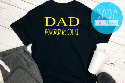 Dad powered by coffee t-shirt - Black