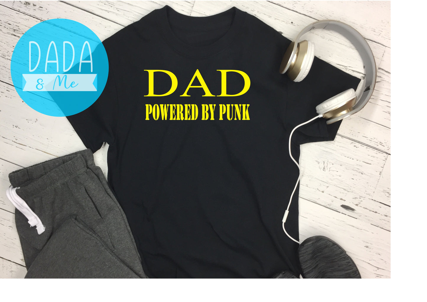 Dad powered by punk t-shirt - Black