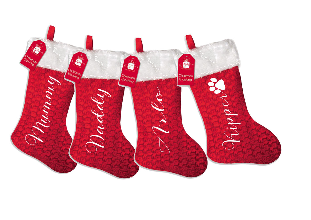 Personalised Christmas stocking - family set