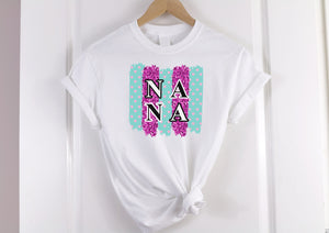 Nana summer brush strokes print Ladies t-shirt