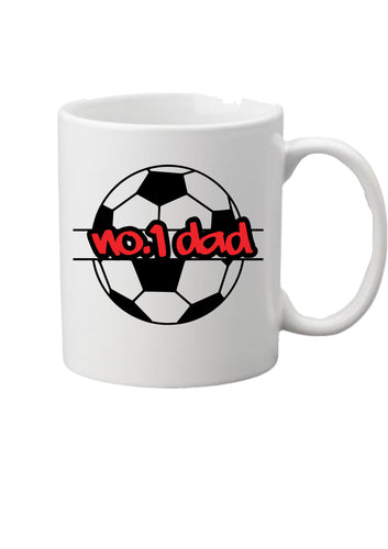 No. 1 Dad  football print mug