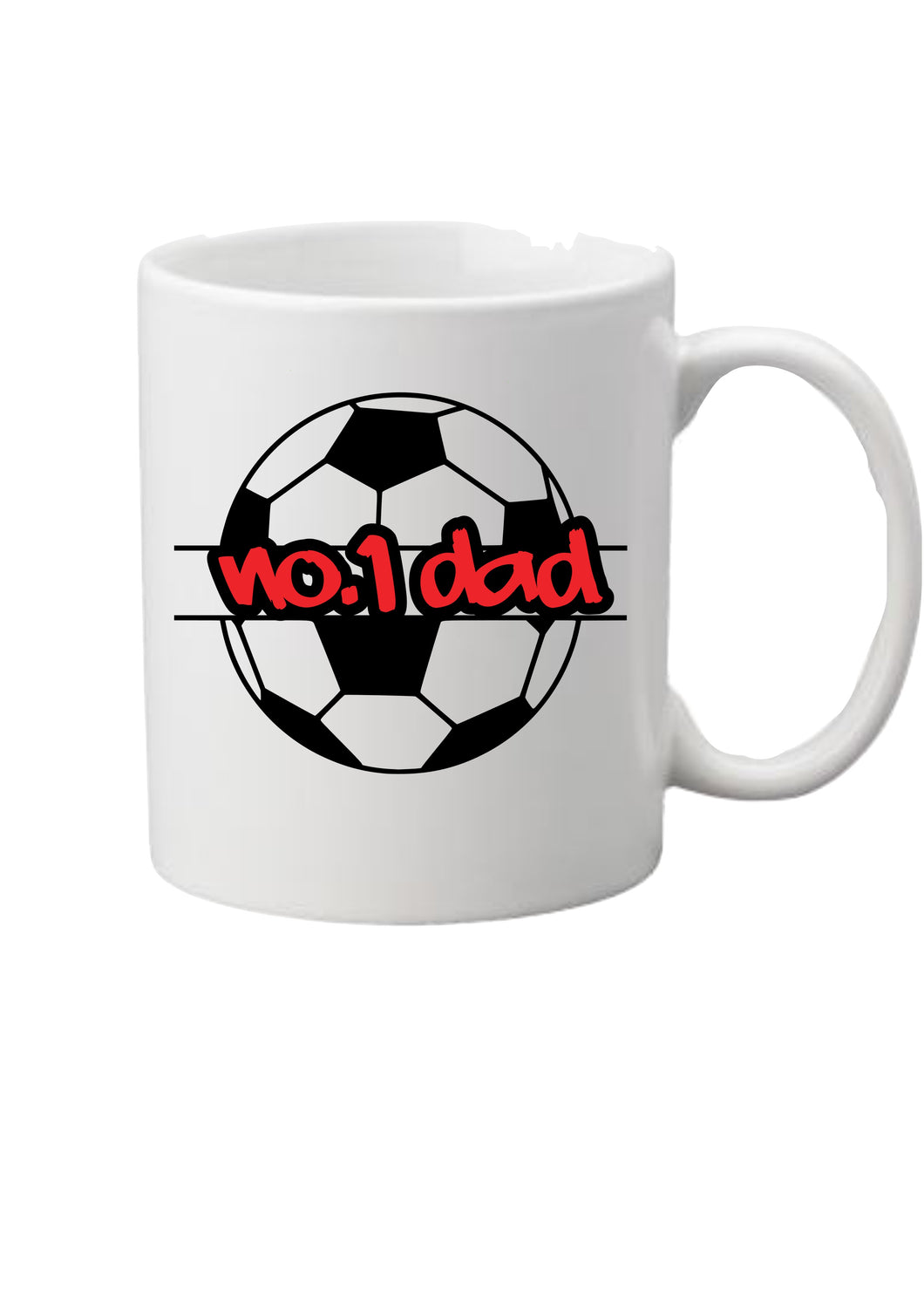 No. 1 Dad  football print mug