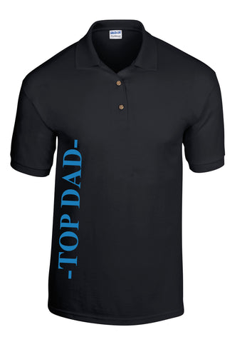 Top Dad print polo shirt