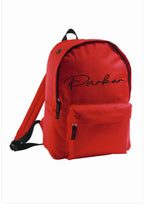 Load image into Gallery viewer, Personalised signature style rucksack - 10 colours