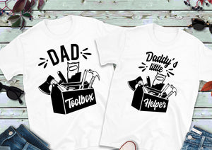 Dad toolbox & Daddy's Little Helper twinning tee set