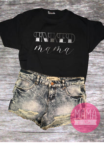 Inked Mama print Ladies t-shirt - black