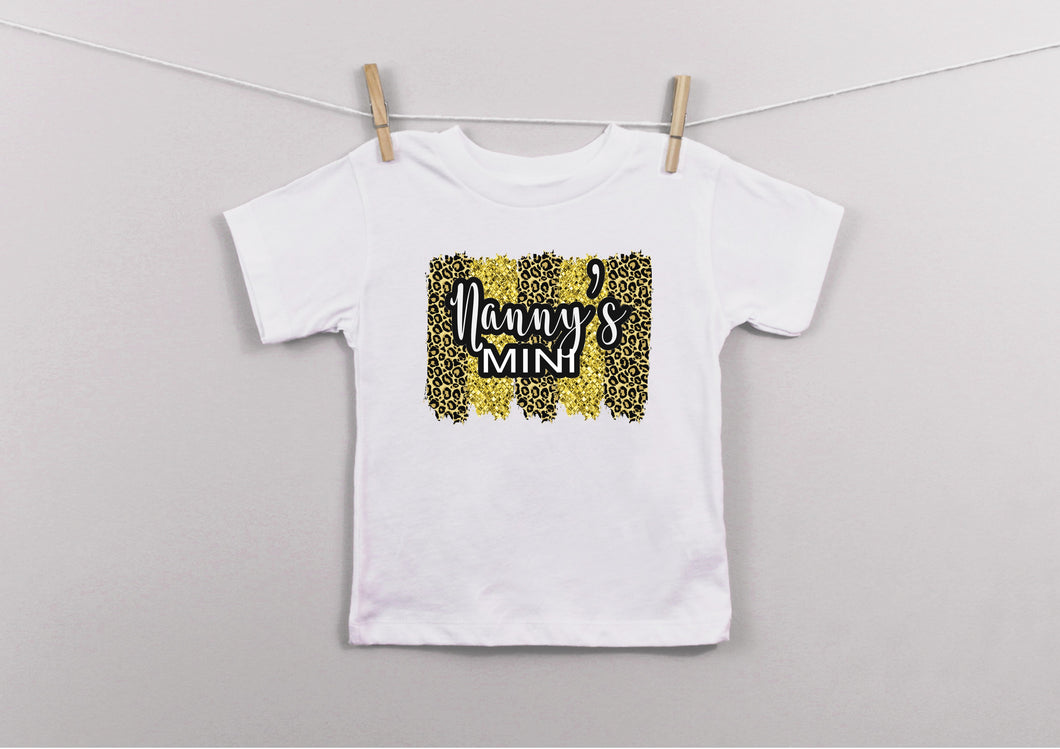 Nanny's Mini summer brush strokes print kids t-shirt - leopard