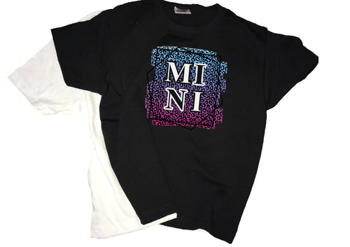 Mini purple/pink leopard print kids t-shirt