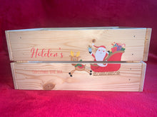 Load image into Gallery viewer, Personalised Christmas Eve box / crate - Santa&#39;s Sleigh