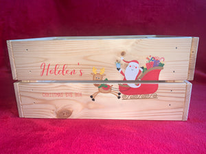 Personalised Christmas Eve box / crate - Santa's Sleigh